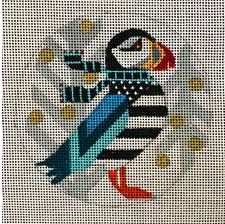 click here to view larger image of Puffin Ornament (hand painted canvases)