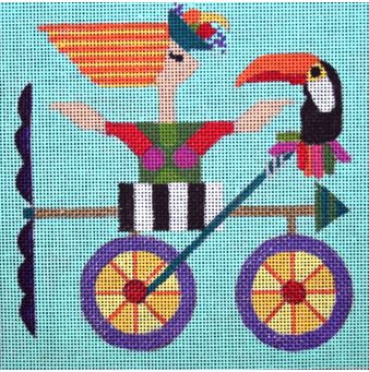 click here to view larger image of Whirlygig Travelers - Bicycle (hand painted canvases)