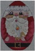 click here to view larger image of Santa Oval Ornament (hand painted canvases)