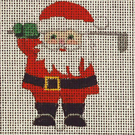 click here to view larger image of Santa - Back Swing (hand painted canvases)