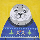 click here to view larger image of Holiday Sweater Seal (hand painted canvases)