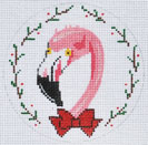 click here to view larger image of Flamingo Ornament (hand painted canvases)