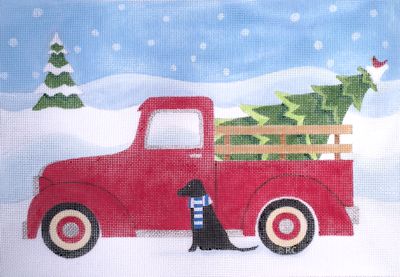 click here to view larger image of Red Truck (hand painted canvases)