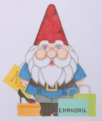 click here to view larger image of Shopping Gnome (hand painted canvases)