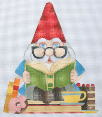 click here to view larger image of Reading Gnome (hand painted canvases)