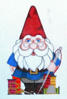click here to view larger image of Stitching Gnome (hand painted canvases)