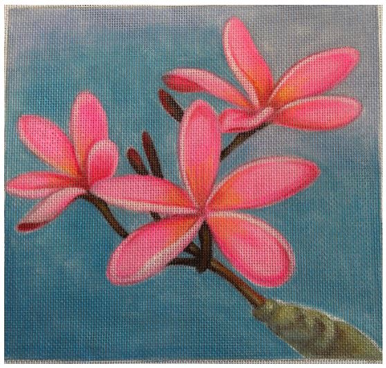 click here to view larger image of Plumeria (hand painted canvases)