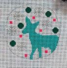 click here to view larger image of Teal and Pink Deer (hand painted canvases)