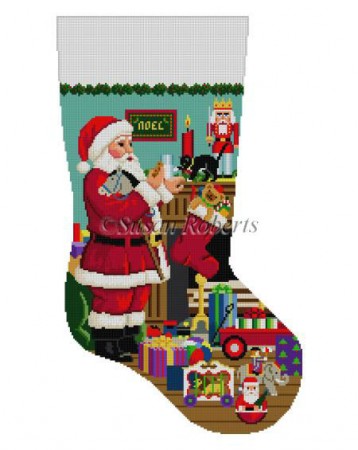click here to view larger image of Santa's Milk & Cookies (hand painted canvases)