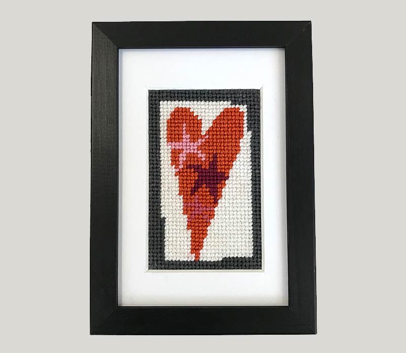 click here to view larger image of First Stitch Kit - Heart (needlepoint kits)