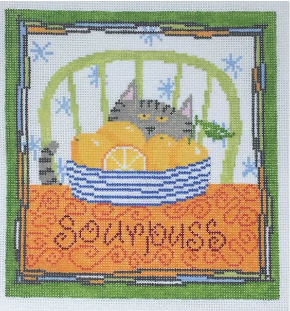 click here to view larger image of Sourpuss (hand painted canvases)