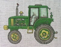 click here to view larger image of Green Tractor (hand painted canvases)