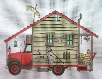 click here to view larger image of Redneck Camper (hand painted canvases)