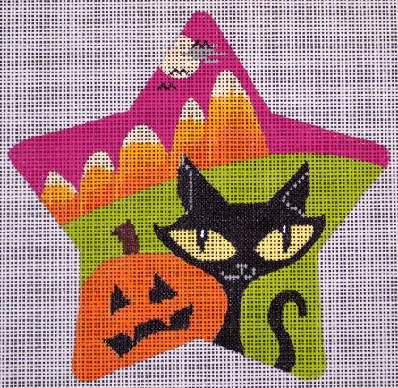 click here to view larger image of Spooky Star - Cat (hand painted canvases)