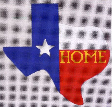 click here to view larger image of Home - Texas State Ornament (hand painted canvases)