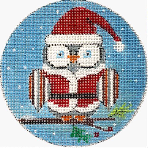 click here to view larger image of Santa Owl (hand painted canvases)