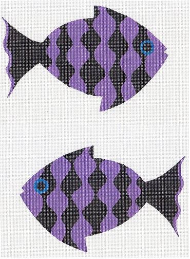 click here to view larger image of Zebra Fish (hand painted canvases)
