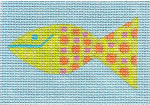click here to view larger image of Fish Credit Card Case (hand painted canvases)