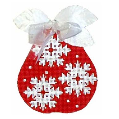 click here to view larger image of Snowflake Pear (hand painted canvases)