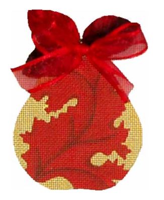 click here to view larger image of Red Oak Leaf Pear (hand painted canvases)