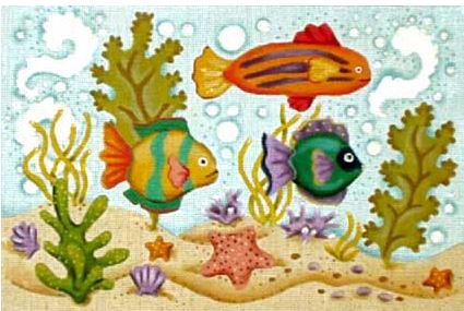 click here to view larger image of Under the Sea Fish (hand painted canvases)