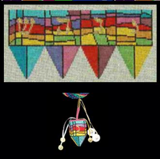 click here to view larger image of Stained Glass Dreidel (hand painted canvases)