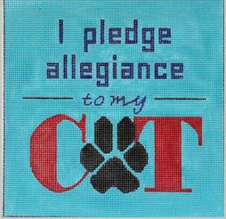 click here to view larger image of I Pledge Allegiance To My Cat (hand painted canvases)