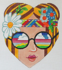 click here to view larger image of Lonely Hearts Club - Hippie Girl (hand painted canvases)
