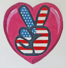click here to view larger image of Lonely Hearts Club - USA Peace   (hand painted canvases)