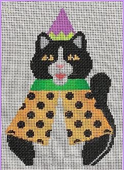 click here to view larger image of Cat in Polka Dots (hand painted canvases)