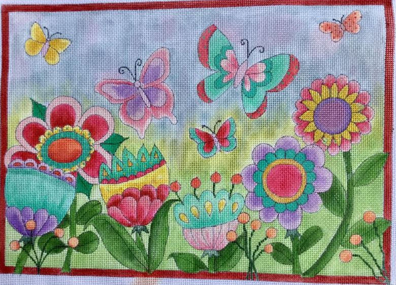 click here to view larger image of Lilys Flower Garden (hand painted canvases)