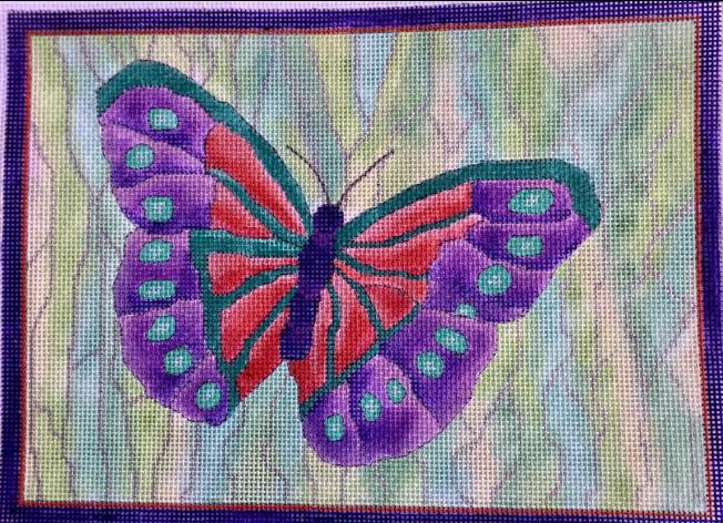 click here to view larger image of Purple Butterfly (hand painted canvases)