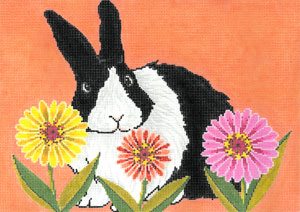 click here to view larger image of Petal Pushers - Bunny (hand painted canvases)