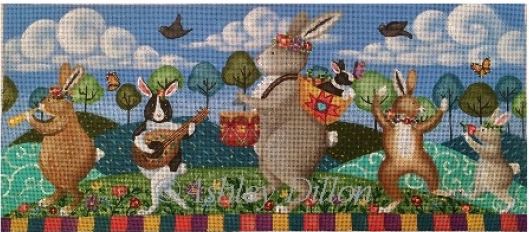 click here to view larger image of Rabbit Band March (hand painted canvases)