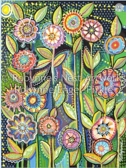 click here to view larger image of Wildflowers 1 (hand painted canvases)