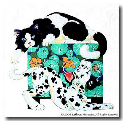 click here to view larger image of Yin & Yang (hand painted canvases)