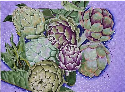 click here to view larger image of Laura's Artichokes (hand painted canvases)