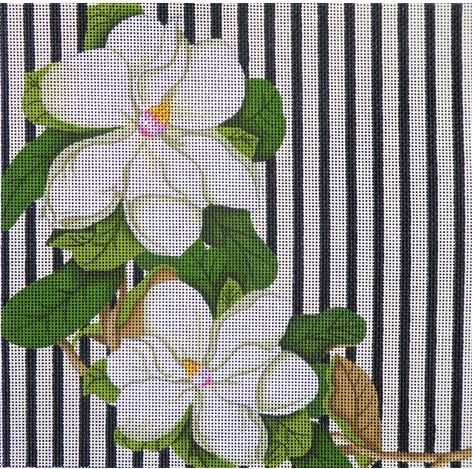 click here to view larger image of Striped Magnolia (hand painted canvases)