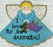 click here to view larger image of I Love to be Dramatic w/Charm (hand painted canvases)