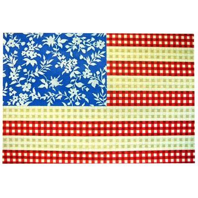click here to view larger image of Floral Flag -  Stars and Stripes (hand painted canvases)