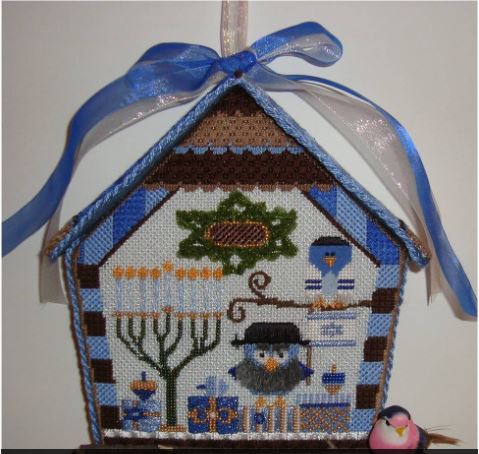 click here to view larger image of Hanukkah Birdhouse Ornament (hand painted canvases)