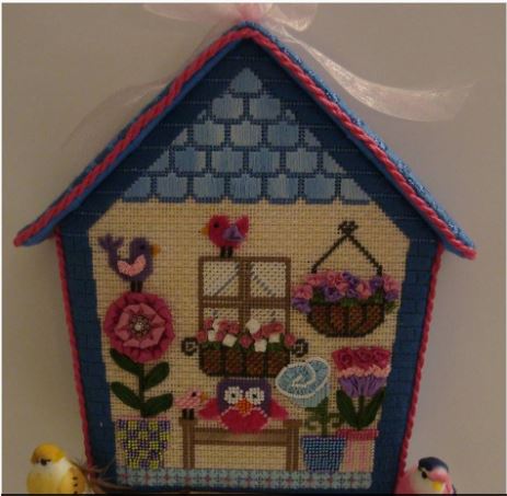 click here to view larger image of Garden Birdhouse  (hand painted canvases)