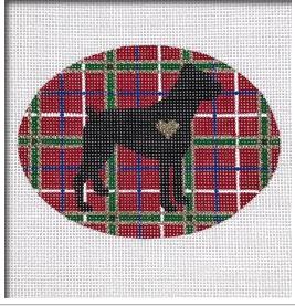 click here to view larger image of Plaid Silhouette Boxer (hand painted canvases)