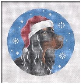 click here to view larger image of Gordon Setter Santa (hand painted canvases)