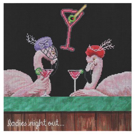 click here to view larger image of Ladies Night Out (hand painted canvases)