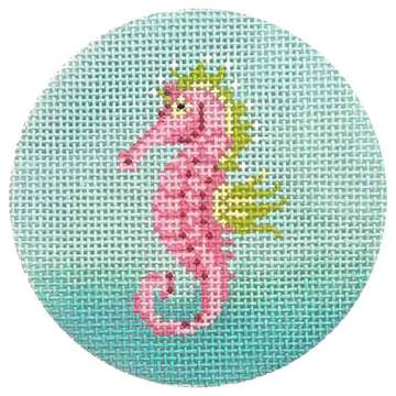 click here to view larger image of Pink Seahorse (hand painted canvases)
