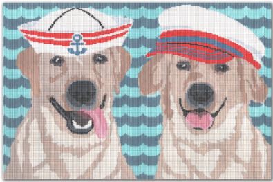 click here to view larger image of Salty Dogs (hand painted canvases)