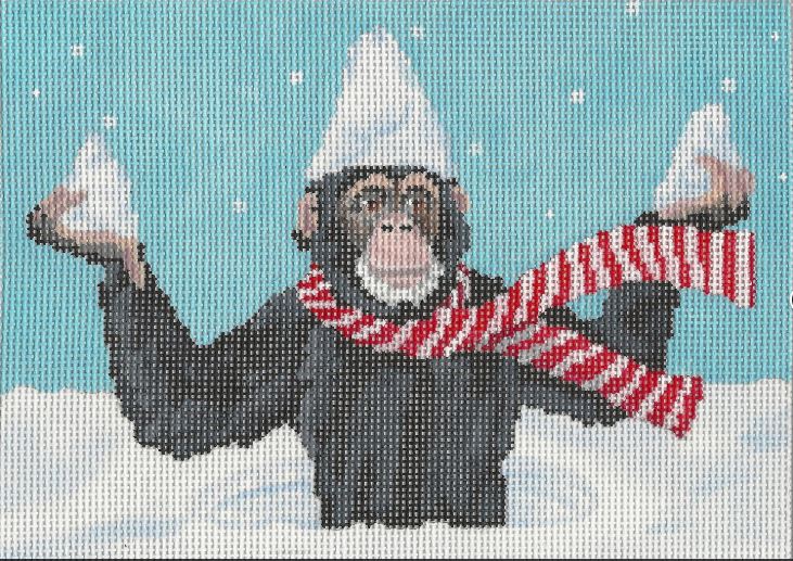 click here to view larger image of Snowy Chimp (hand painted canvases)