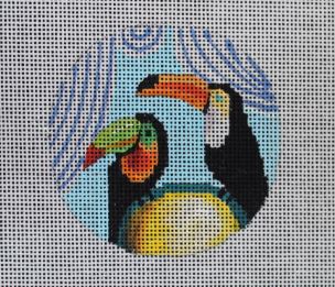 click here to view larger image of Two Toucans - Insert (hand painted canvases)