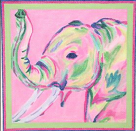 click here to view larger image of Pink Elephant (hand painted canvases 2)